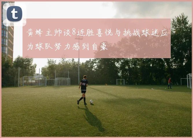 黄蜂主帅谈8连胜喜悦与挑战球迷应为球队努力感到自豪